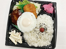 ハンバーグ&かにクリームコロッケ弁当
